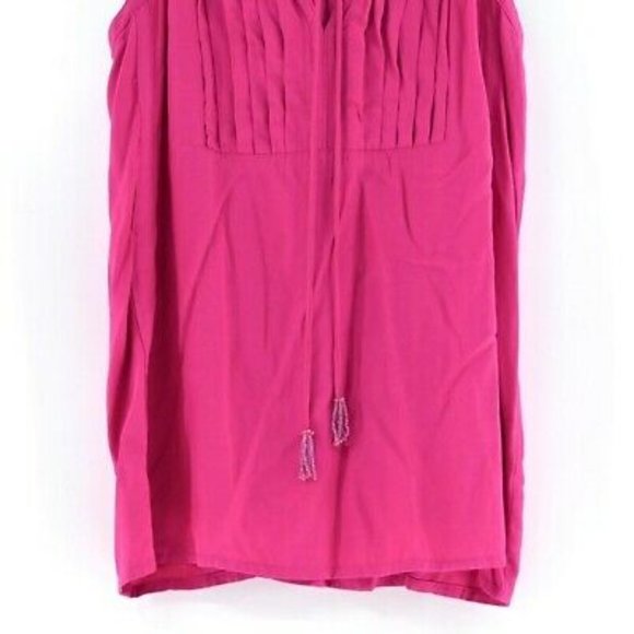 ESCAPADA Fuchsia Pleat Front Halter Tunic Top #K18 - Picture 4 of 9